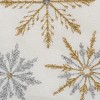 Set of 6 Durable Christmas Napkins, 20x20" Snowflakes Embroidery Thanksgiving Napkins, Dinner Napkins for Christmas Decorations & Holiday Gatherings - 4 of 4