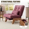 MOONMISS Comfortable Corduroy Adjustable Accent Chair and Footrest Set, Thick-Padded Lounge Chair For living room - 3 of 4