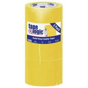 Tape Logic Solid Vinyl Safety Tape 6.0 Mil 3" x 36 yds. Yellow 3/Case T93363PKY - 1 of 2