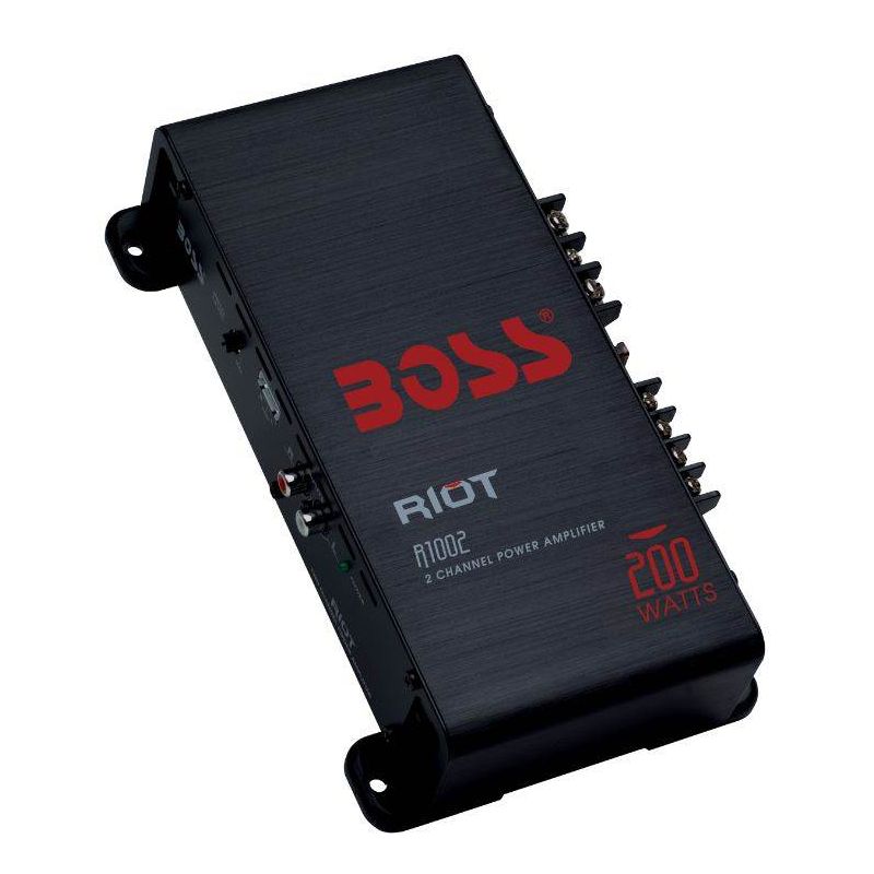 BOSS R1002 200W 2-Channel RIOT Car Audio Power Amplifier Amp + 8 Gauge Amp Kit, 2 of 6