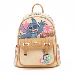 Stitch and Scrump from Disney's Lilo & Stitch WondaPop 11" Vegan Leather Fashion Mini Backpack - 1 of 4