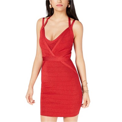 GUESS Womens Strappy Bodycon Dress
