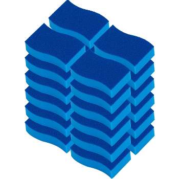 ELITRA HOME Heavy Duty Scrubber Sponge, with Smell Resistant Hydrophilic Foam Technology, Odorless - Blue