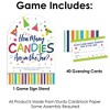 Big Dot of Happiness Cheerful Happy Birthday - How Many Candies Colorful Birthday Party Game - 1 Stand and 40 Cards - Candy Guessing Game - 3 of 4
