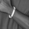 Black Bow Jewelry Men's 10mm Sterling Silver Polished Anchor Link I.D. Bracelet - 4 of 4