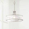 Possini Euro Design Layne Brushed Nickel Pendant Light 19 1/4 Wide Modern  Organza Outer Glass Inner Drum Shade For Dining Room House Kitchen Island :  Target