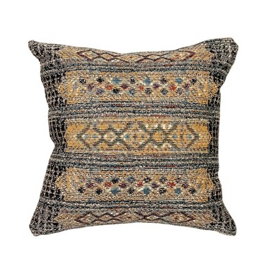 Black Tribal Stripe 18" Square Indoor/Outdoor Pillow