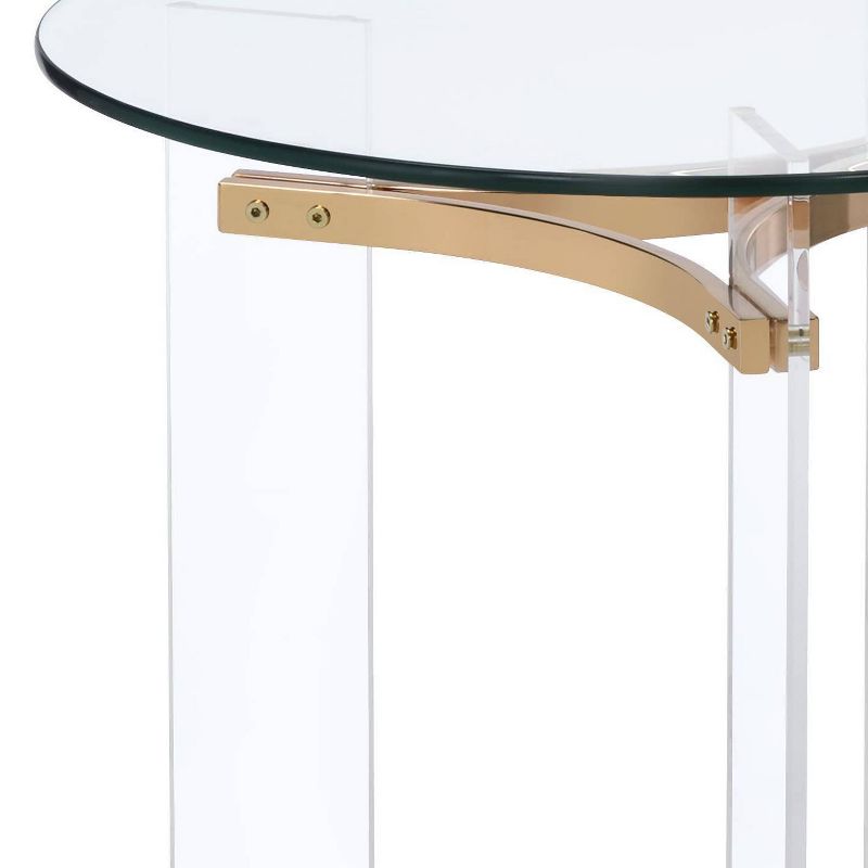 23&#34; Sosi Accent Table Gold Finish - Acme Furniture, 3 of 5