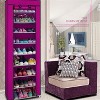 COZONY 9-Tier Shoe Organizer with Zipper Cover, Space Saving Non-Woven Shoe Rack Storage Cabinet for Closet Entrywayd - 3 of 4
