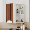 21.7"W Wall Mounted Bathroom Storage Cabinet with Mirror, White 4S - ModernLuxe - 2 of 4