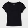 Women's Slim Fit Cap Sleeve Deep Scoop Neck T-Shirt - Wild Fable™ - 4 of 4