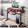 SinCiDo Height Adjustable Electric Standing Desk with Charging Station, 60" Sit Stand Up Computer Home Office Desk with LED Lights - 3 of 4