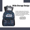 Star Wars Allover Print Backpack - Darth Vader, Storm Trooper, Yoda, Luke Skywalker, Han Solo and Chewbacca - Adult and Kids School Bag, Black - 3 of 4