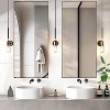 2 Pieces 47 In.H X 22 In.W Black Aluminum Alloy Fine Edge Right Angle Hanging Mirror Frame Wall Mirror - 2 of 4