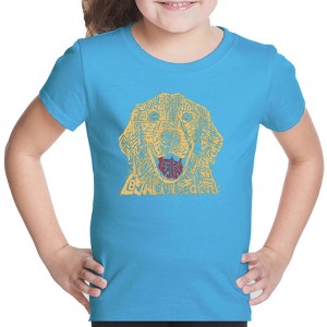 LA Pop Art Girl's Word Art T-shirt - Dog - 1 of 4