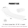 Gulche 2PCS Set Outdoor Lounge Chair Cushion Replacement Patio Funiture Seat Cushion Chaise Lounge Cushion-GREY - 4 of 4