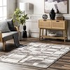 Nuloom Chrissie Abstract Shapes Fringe Runner Indoor Area Rug - 2' 8" x 8', Gray - 2 of 4