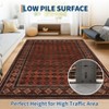 Border Geometric Area Rugs for Living Room Soft Washable Rug Low Pile Non-Slip Accent Rug for Bedroom - 4 of 4