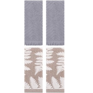 REGALWOVEN 4 Pcs Cotton Soft Absorbent Decorative Hand Towels for Bathroom Kitchen 13 x 29 Inch - 1 of 4