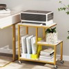 Tangkula G-shaped Side Table 7-Tier Mobile End Table with Open Shelves Small Sofa Couch Side Table - 3 of 4