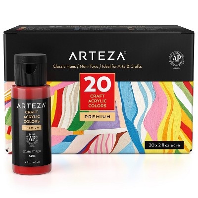 Arteza Iridescent Acrylic Paint, Dreamer Tones, 60 ml Bottles Set- 10 Pack