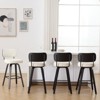 Bekrvio 26"/29” Swivel Bar Stools Set of 4, Upholstered Faux Leather Barstools with Back, Bar Chairs Island Stools for Kitchen Counter - 2 of 4