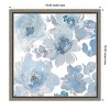 Amanti Art Springtime Blue and Silver Flowers by Kelsey Morris Canvas Wall Art Print Framed 16 x 16-in. - 4 of 4