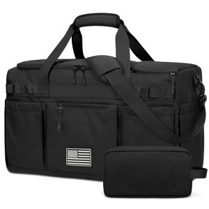 Tactical Travel Duffel bag with Removable Dividers & Shoe Compartment, Weekender Carry on Bag - 1 of 4