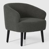 WestinTrends Alexandria 29" Wide Mid Century Modern Faux Shearling Barrel Accent Arm Chair - 4 of 4