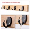 Unique Bargains Coat Cloth Bag Zinc Alloy Wall Hooks Black 8 Pcs - 2 of 4