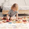 Modern Washable Area Rug for Living Room, Vintage Floral Floor Rug with Non Slip Backing, Low Pile Resistant Carpet for Home, - 3 of 4
