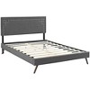 Modway Josie Queen Fabric Platform Bed with Round Splayed Legs - 2 of 3