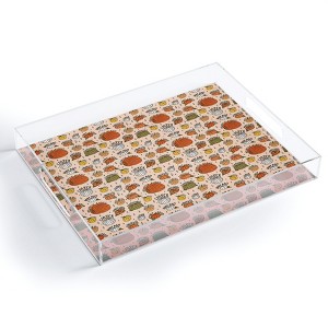 Doodle By Meg Types of Pumpkins Print Acrylic Tray - Deny Designs - 1 of 4