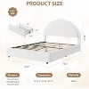 COZONY Twin/Full Upholstered Boucle Bed Frame with Storage Drawers, Round Headboard, Heavy Duty, No Box Spring Needed, White - 2 of 4