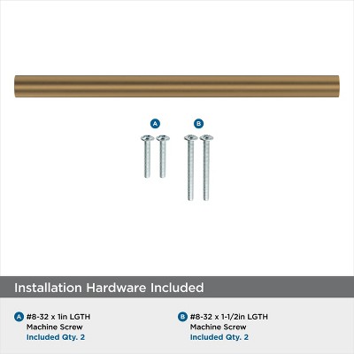 Versa 7" Champagne Bronze Modern Bar Pull with Mounting Hardware
