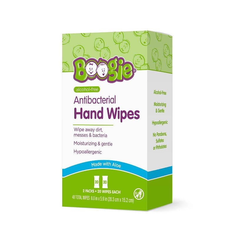 Boogie Hand Sanitizing Wipes - 40ct/2pk, 1 of 9