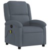 vidaXL Massage Recliner Chair Dark Gray Velvet - 3 of 4