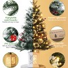 3 Ft Pre-Lit Artificial Christmas Tree with 78 Battery-Powered LED Lights & Illuminated Base, Indoor/Outdoor Holiday Decor for Home Yard Office - 2 of 4