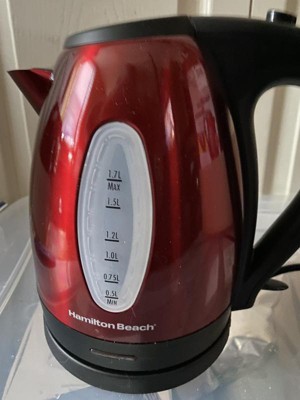 Hamilton Beach Electric Kettle, Fast Heating, Cord-Free Serving, 1.7 Liter,  Stainless Steel, Red, 40885 - AliExpress
