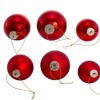 Kurt Adler 60-80MM Shiny and Matte Red Glass Ball Ornaments, 20-Piece Set - 3 of 4