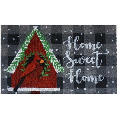 Briarwood Lane Snow Day Cardinals Winter Doormat Birdhouse Indoor / Outdoor  30 X 18 : Target