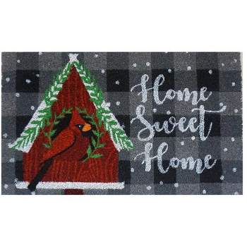 Briarwood Lane Winter Birdhouse Natural Fiber Coir Doormat Home Sweet Home 30" x 18"