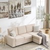 ODK L-Shaped Modular Sectional Sofa, Deep Seated Cloud Couch, Modern Corduroy Couch, Convertible Sofa Lounge, Upholstered Couches for Living Room - 3 of 4