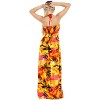 LA LEELA Women's Tube Dress Maxi Party Top One Size Apricot Palm Tree View - 2 of 4