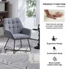 CAVINAS Velvet Accent Chair with Adjustable Foot Nails and Metal Legs,Cozy Upholstered Living Room Chairs,Reading Chairs for Living Room - 2 of 4