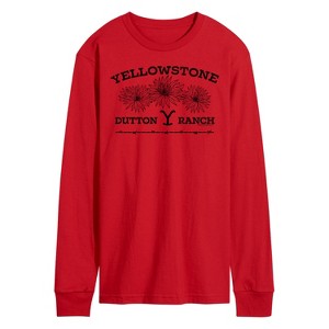Men's - Yellowstone - Yellowstone Wildflowers Long Sleeve Graphic T-Shirt - 1 of 4