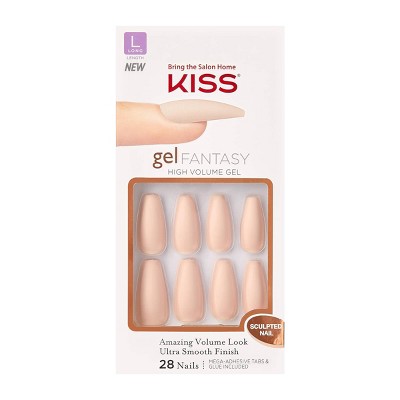 Kiss Gel Fantasy Sculpted Fake Nails - 4 The Cause - 28ct