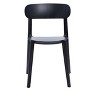 HomeRoots Set of Four Black Heavy Duty Plastic Dining Side Chairs - 4 of 4