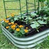Vego Garden 9-in-1 Modular Rectangular Metal Outdoor Raised Garden Bed Olive Green 42"x78"x11" - 3 of 4