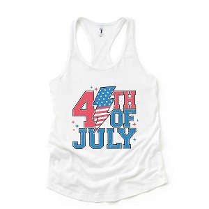 Simply Sage Market Women's 4th of July Lightning Bolt Raceback Tank - 1 of 2